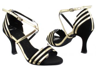 dansschoenen ZWART GOUD  